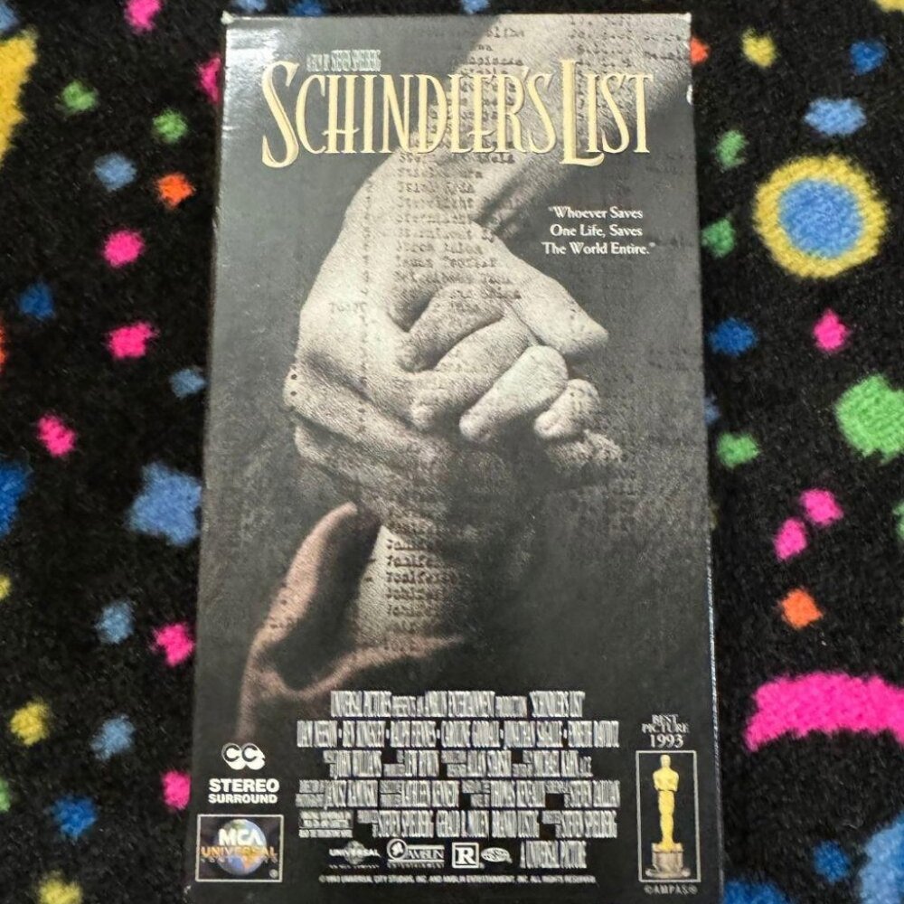 SCHINDLER'S LIST VHS TAPE SET
